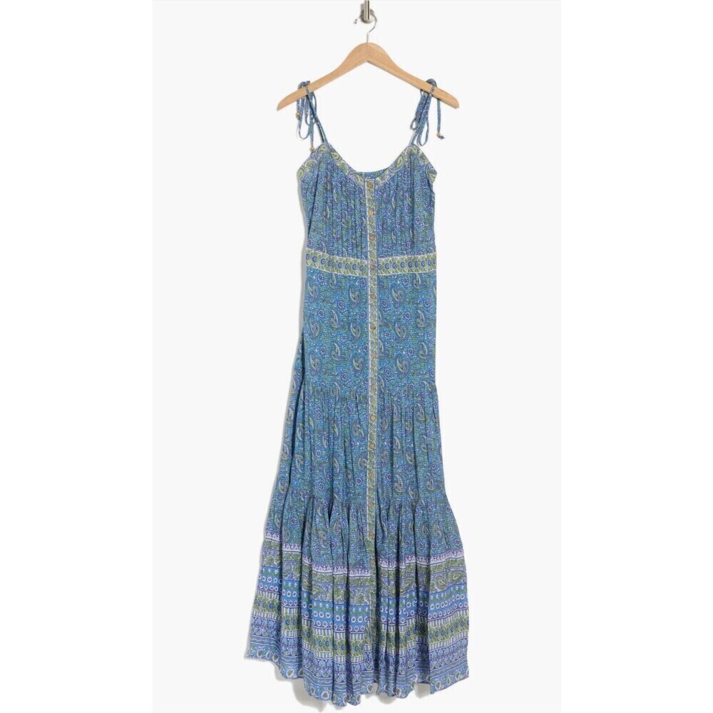 Veronica Beard Windansea Paisley Maxi Dress Blue Electric Multi Size XS NWT - Picture 4 of 13